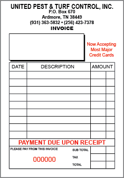 United Pest Control form